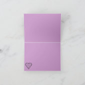 Carte de note d'empreintes de pattes avec le nom (Intérieur)