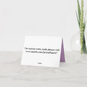 Carte de note d'empreintes de pattes avec le nom (Dos)