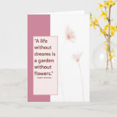 Carte de note d'encouragement (Fleur jaune)