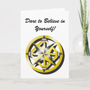Carte de note d'encouragement du boussole interne