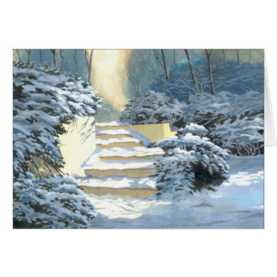 Carte de note des escaliers d'hiver
