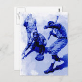 Carte de note des joueurs de baseball vintages (Devant / Derrière)