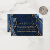 Carte de note Détails de l'Agate Marine, Marbre et (Devant/Arrière en situation)