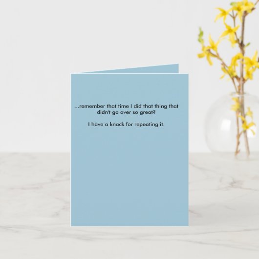 Carte de note d'excuses - courte (Fleur jaune)