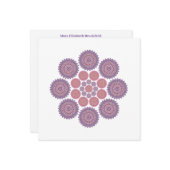 Carte de note d'Harmonie de tournesol en violet et (Devant/Arrière en situation)