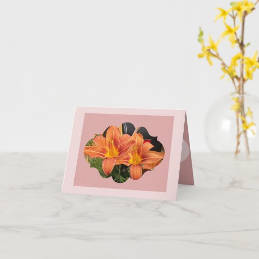 Carte de note d'hémérocalle (Fleur jaune)