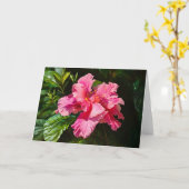 Carte de note d'Hibiscus Tropical Pretty Rose (Fleur jaune)