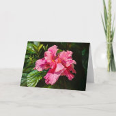 Carte de note d'Hibiscus Tropical Pretty Rose (Devant)
