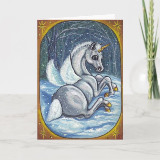 Carte de note d'hiver de POULAIN de PEGASUS de (Devant)