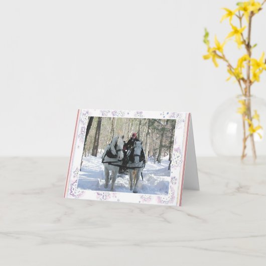 Carte de note d'hiver du Vermont (Fleur jaune)