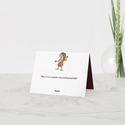 Carte de note d'homme des cavernes (Dos)