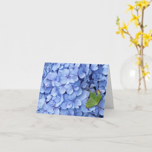 Carte de note d'hortensia (Fleur jaune)