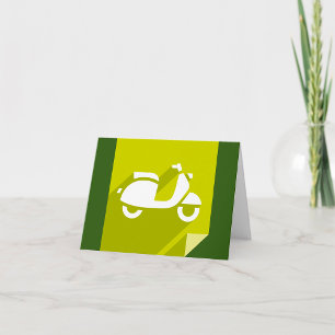 Carte de note d'icône Scooter