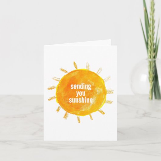 Carte de note d'illustration Sunshine (Devant)