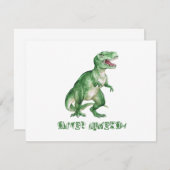 Carte de note Dinosaur du garçon (Devant / Derrière)