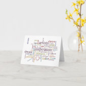 Carte de note d'inspiration d'artistes (Fleur jaune)
