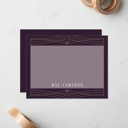 Carte de note d'inspiration Queen (Devant/Arrière en situation)