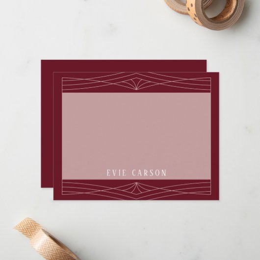 Carte de note d'inspiration Queen (Devant/Arrière en situation)