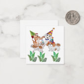 Carte de note d'invitation à une fête (Devant/Arrière en situation)