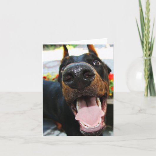 Carte de note Doberman (Devant)