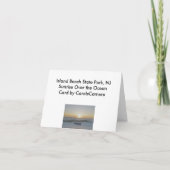 Carte de note d'océan de lever de soleil d'IBSP (Dos)