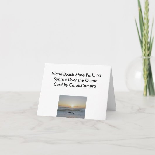 Carte de note d'océan de lever de soleil d'IBSP (Dos)