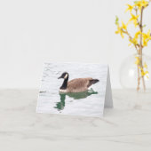 Carte de note d'oie canadienne (vide) (Fleur jaune)