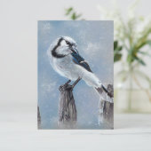 Carte de note d'oiseau de jay bleu (Debout devant)