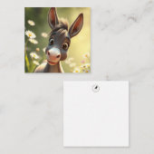 Carte de note Donkey Cute (Devant / Derrière)