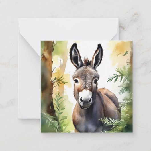 Carte de note Donkey Cute (Devant)