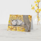 Carte de note d'opossum (Fleur jaune)