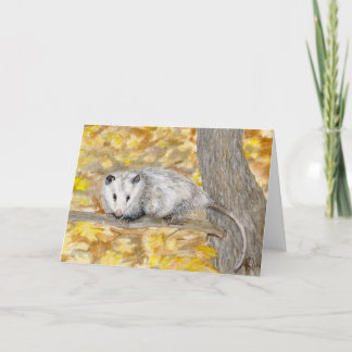 Carte de note d'opossum