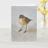 Carte de note d'ornithologie mignonne Little Jello (Fleur jaune)
