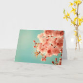 Carte de note douce crème de "cerise" (Fleur jaune)