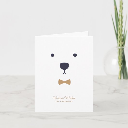 Carte de note d'ours blanc (Devant)