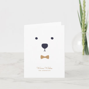 Carte de note d'ours blanc
