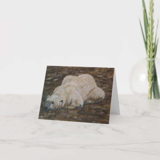 Carte de note d'ours blanc (Devant)