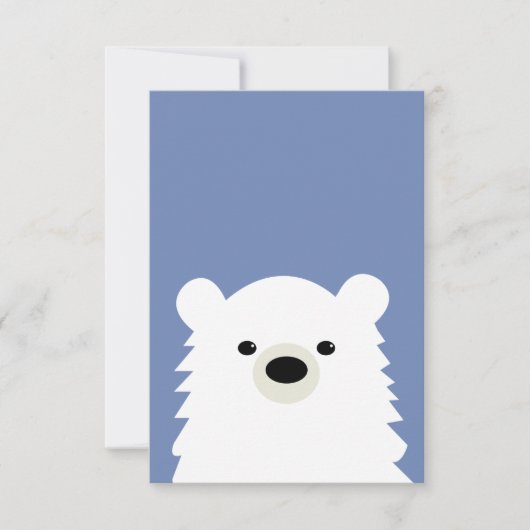 Carte de note d'ours blanc (Devant)