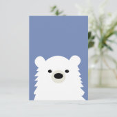 Carte de note d'ours blanc (Debout devant)