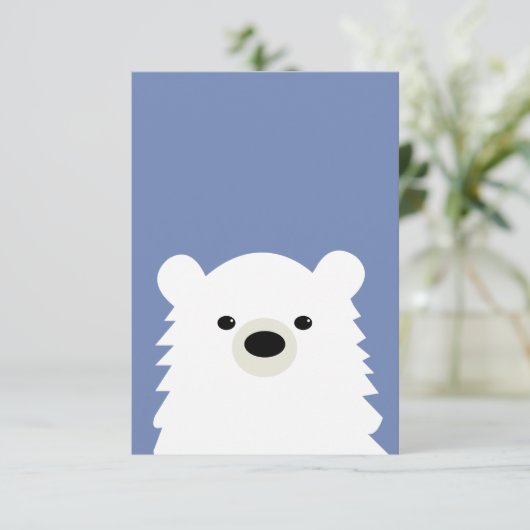 Carte de note d'ours blanc (Debout devant)