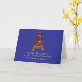 Carte de note d'ours Hipster (Fleur jaune)