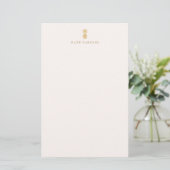 Carte de note du Bloc-notes élégant pour ananas en (Debout devant)