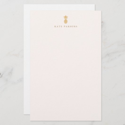 Carte de note du Bloc-notes élégant pour ananas en (Devant / Derrière)