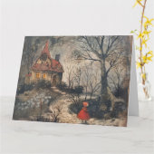 Carte de note du capot rouge (Fleur jaune)