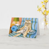 carte de note du chat 361 (Fleur jaune)