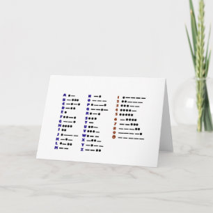 Carte de note du graphique de code Morse