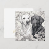 Carte de note du Labrador Retriever (Devant / Derrière)