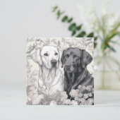 Carte de note du Labrador Retriever (Debout devant)
