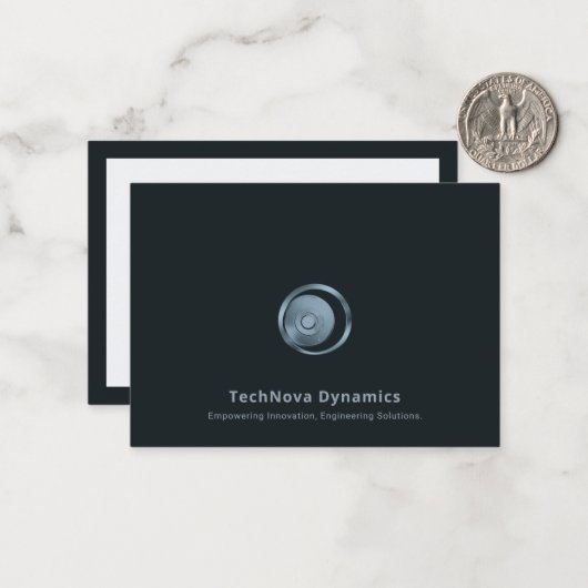 Carte de note du logo de la technologie moderne (Devant/Arrière en situation)