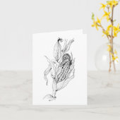 Carte de note du maïs (Fleur jaune)